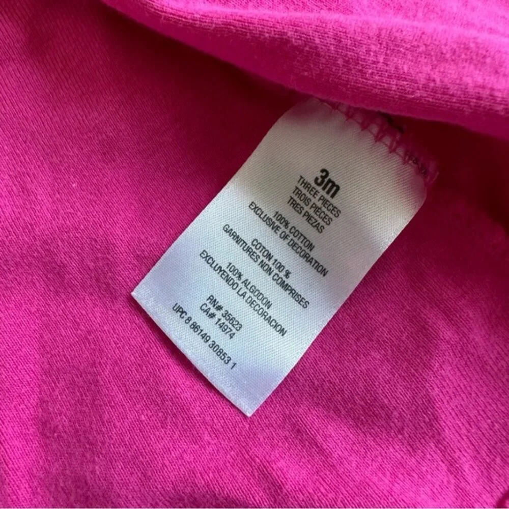 Carter's | Pink and Navy 3-Piece Cardigan, Onesie & Pants Set | Size 3 Months